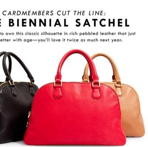 J Crew Never Worn Red leather Biennial Satchel bag